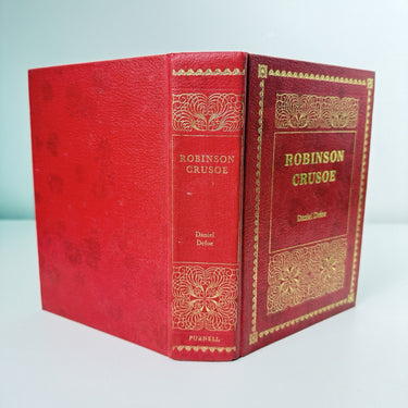 Purnell Robinson Crusoe 1975 Red Illustrated Edition Daniel Defoe Hardcover Vtg0