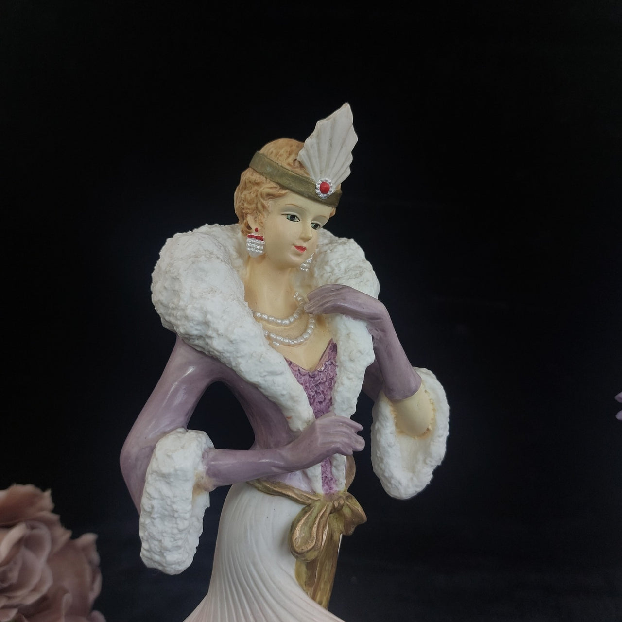 Good Albert Price Flapper Figurines 1991 In Vogue Glamorous Night Resin Set 12"2