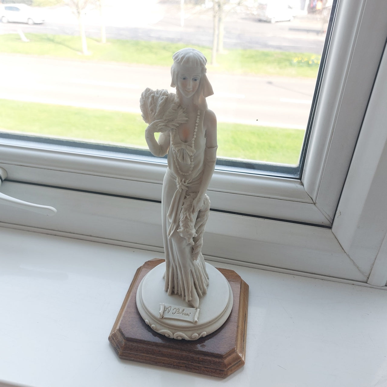 Dear Lady 1995 Figurine 9.5" Sculpture on Base white decor vtg15