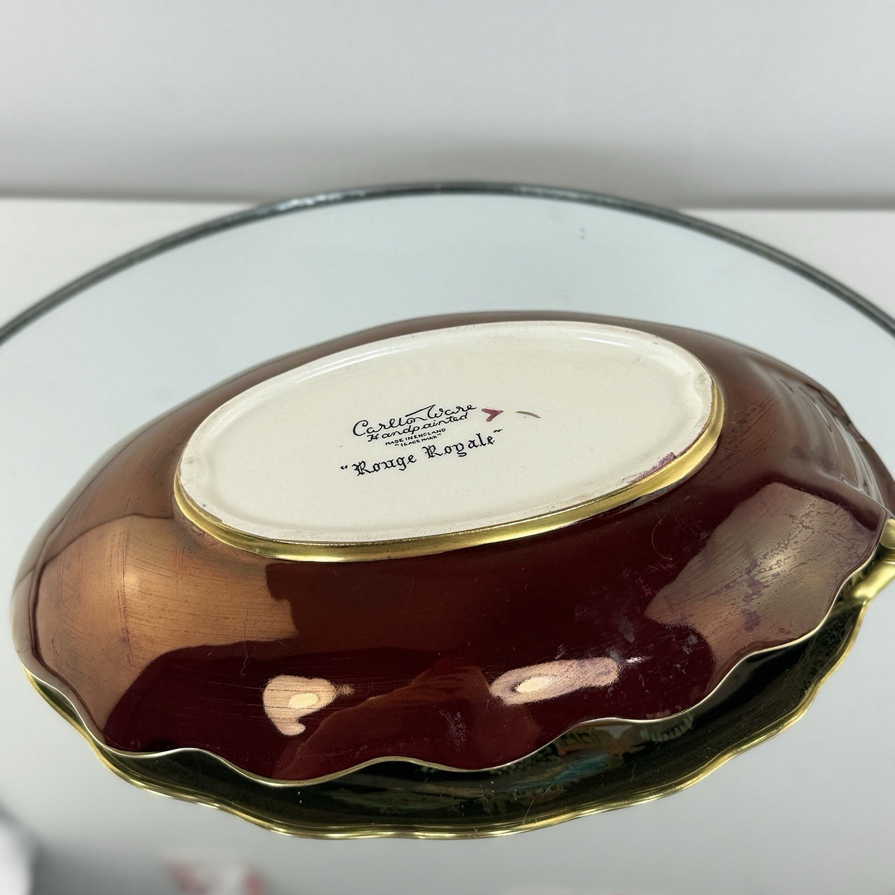 Carlton Ware Rouge Royale Oval Dish Gilded Oriental Dish Gold Trim China Plate3