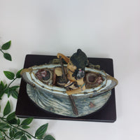 Thumbnail for Academy Native American Canoe Sculpture Figurine Collectible 6.5