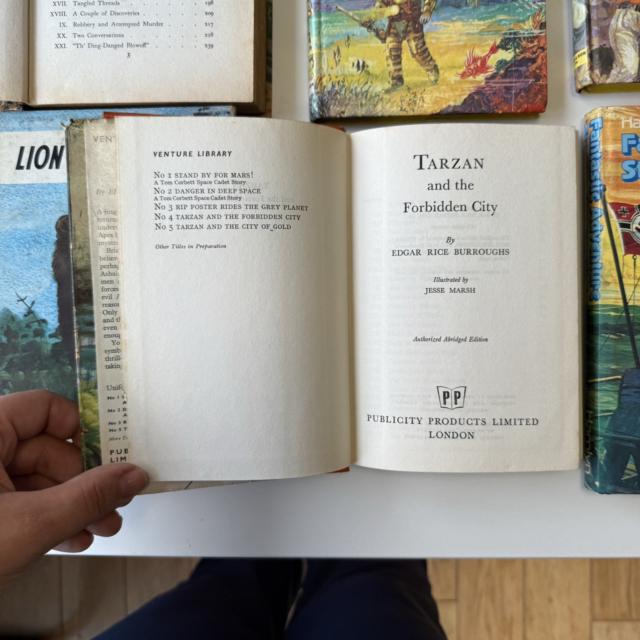 Vintage Adventure Boy's Stories Book Set 20th Century Classics tarzan lion advan6