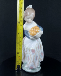 Thumbnail for Rare NAO by Lladró Spanish Porcelain Girl with Basket Figurine Handmade Spain14