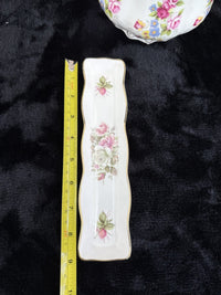 Thumbnail for Stunning St. George & Kenall Fine Bone China Floral vase and Tray Set England.16