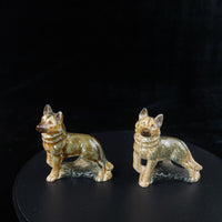 Thumbnail for Wade German Shepherd Porcelain Pair Dog Figurines England Vintage Set ears chip0