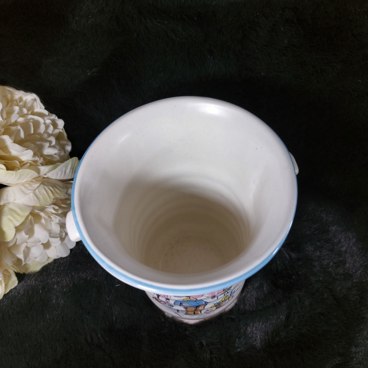 Crown Ducal Ware Petit Rêverie Vase English 1950s Hand-Painted decor Earthenware7