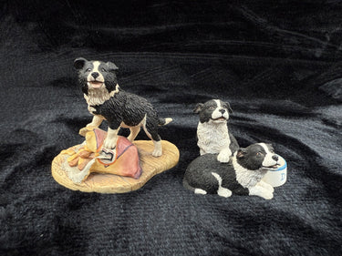 2 Border Fine Arts Dog Figurines 