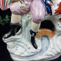 Thumbnail for Rare Victorian Staffordshire Gentleman with Rooster antique Figurine (1840-1860)4