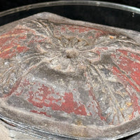 Thumbnail for Antique 19th Century Stone Trinket Box Red Floral Relief Lid 5