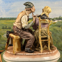 Thumbnail for Fuji Figure Porcelain Couple Scene Large Figurine 9.5in display decor bookshelf10