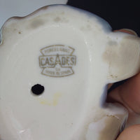 Thumbnail for Casades Clown Bag with Porcelain Figurine Collectible from Spain, 6in blue deco15