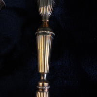 Thumbnail for Brass Made in India Pair Ribbed Candle Holders Vintage Solid Brass Candlest 7.5