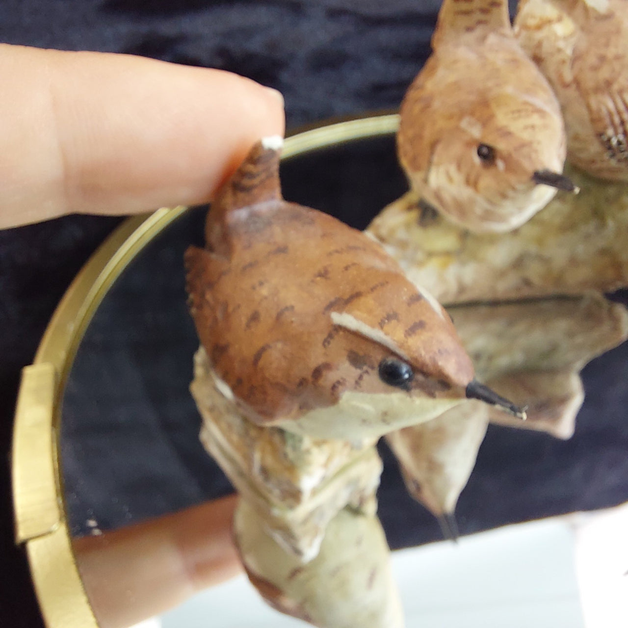 M Leadbetter Cornwall Bird Figurines â Set of 3 Wrens & Robin, 1979â81 Handc3