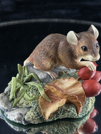 Thumbnail for Border Fine Arts Wood Mouse Figurine 1992 Autumn Feast Scotland decor12