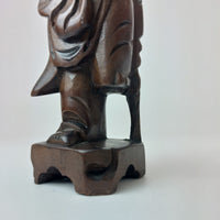 Thumbnail for Antique Style Chinese Qing Dynasty Nanmu Wood Carved Figure  Robed Staff 6
