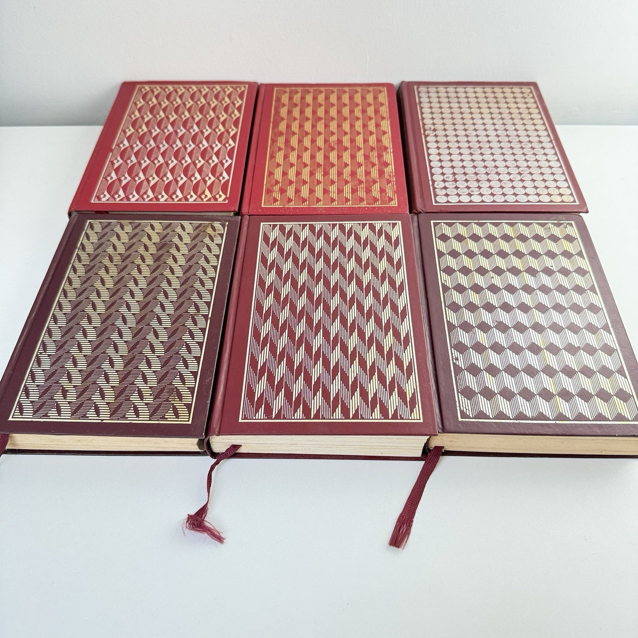 Reader’s Digest Condensed Books Set x6 1980s 90s Gold Burgundy Hardcover Deco6