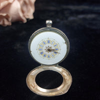 Thumbnail for 1800's antique Continental Silver Ladyâs Fob Watch Enamel Dial Ornate needs re4
