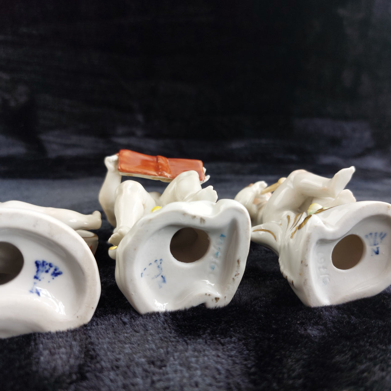 Carl Scheidig Gräfenthal Antique German Porcelain Cherub Musician Figurines Set17