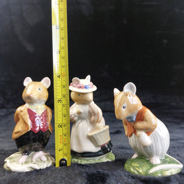 Royal Doulton Brambly Hedge Mice Figurines Set Lord Lady Woodmouse Basil 1980s1