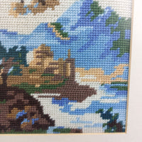 Thumbnail for Framed Needlepoint Art - Landscape, Mountain Vintage 13 x 16 Inch(41 x 33 cm)3