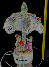 Thumbnail for Antique Hand-Painted Royal KPM Bavaria Porcelain Table Lamp with Floral decor14