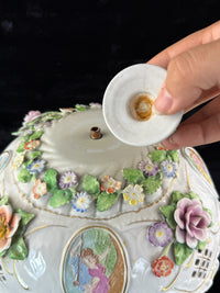 Thumbnail for Antique Hand-Painted Royal KPM Bavaria Porcelain Lamp Table see the pictures dec19