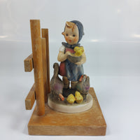 Thumbnail for Goebel Hummel HUM 250 A&B Bookends Goat Herder & Feeding Time 1960s Figurine dec9