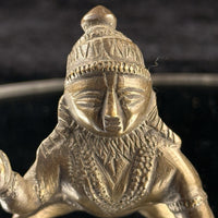 Thumbnail for Antique Brass Indian Baby Krishna Statue – 2.5” Hindu Bal Gopal Idol Figuri6