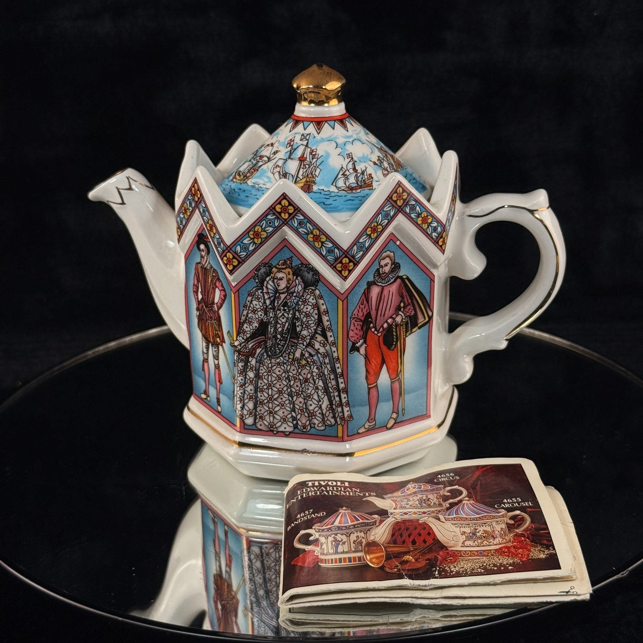 Sadler I Elizabeth Teapot England 1588 Spanish Armada Crown Lid Rare Queen 606g16