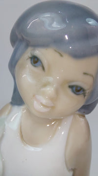 Thumbnail for Casades & Girl Dog Porcelain Figurine Spanish Handcrafted Floral Art 8.5