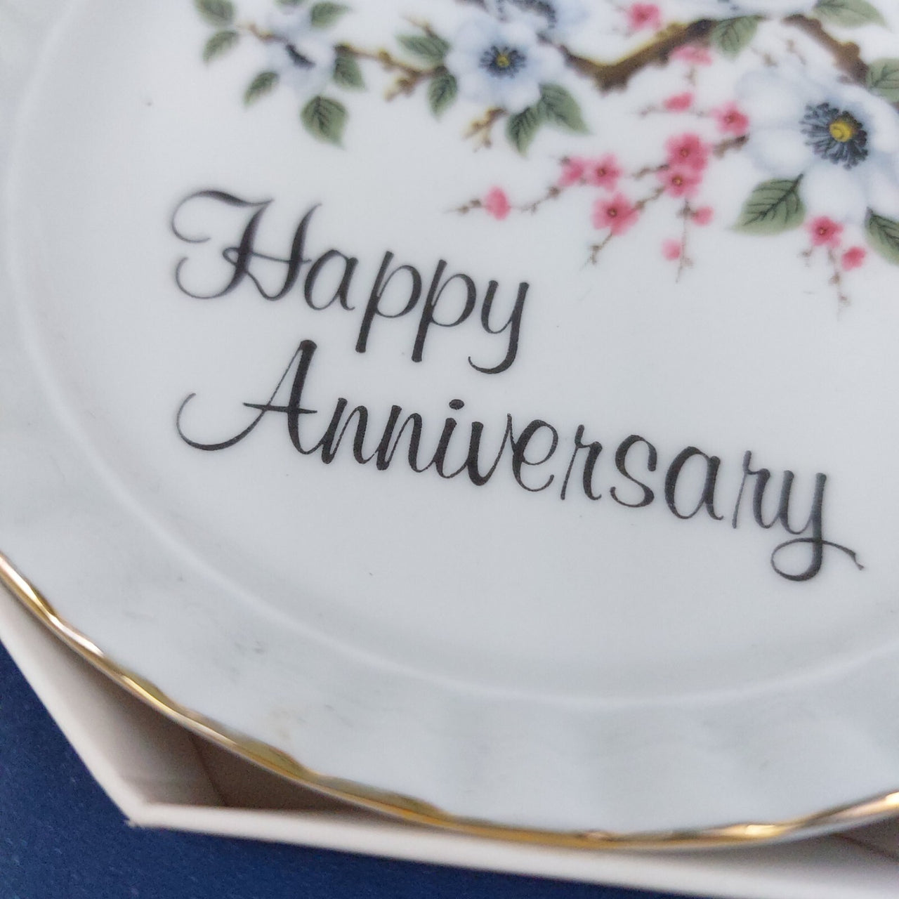 Swiss Coasters Handkerchiefs porcelain anniversary Set gift AJL Stoke-onTrent15