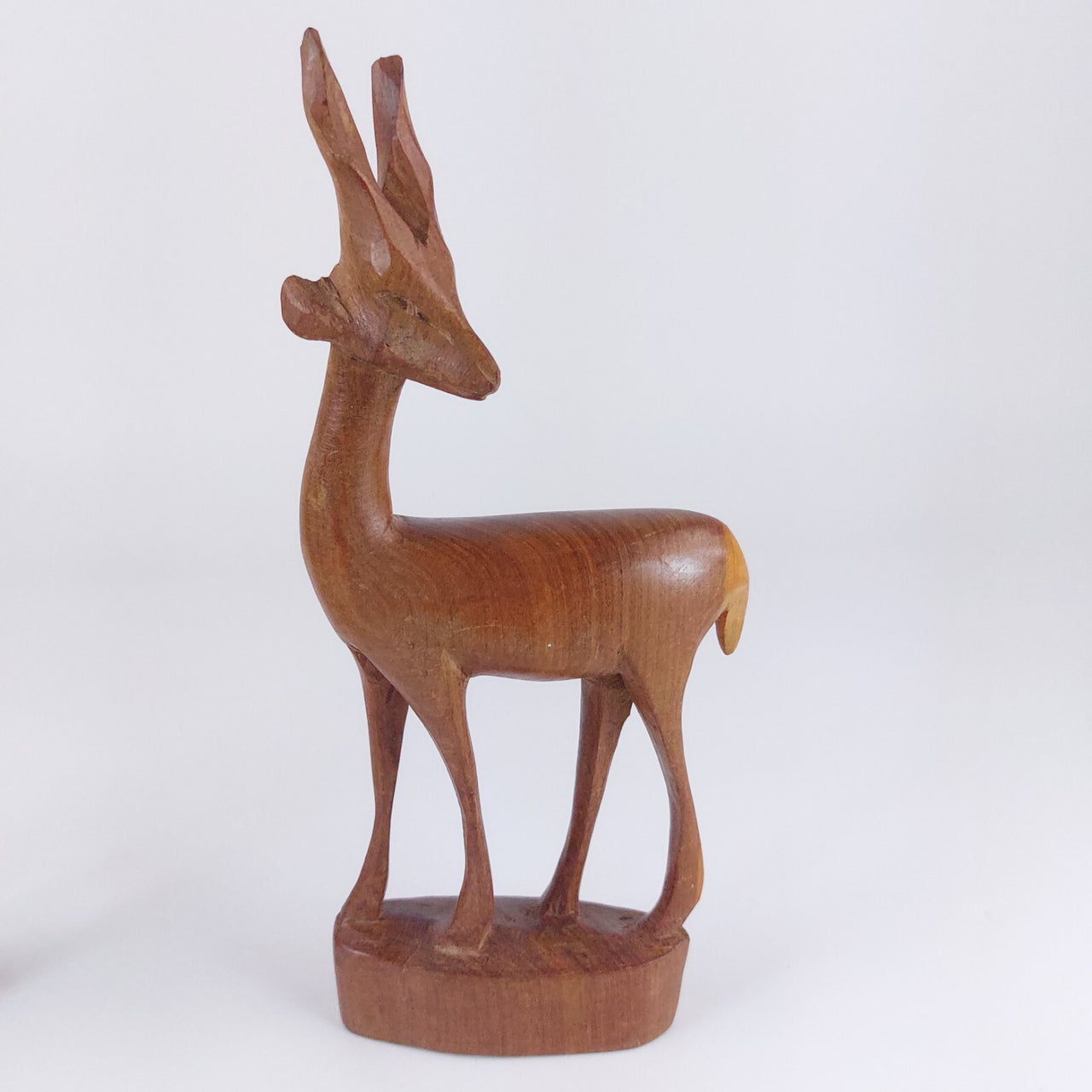 Vintage Hand-Carved Wooden African Antelope & Gazelle Ornaments -Set of 2 Animal5
