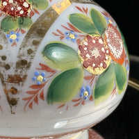 Thumbnail for Bohemian Victorian Glass Vase Hand Painted Floral Enamel 5” Art Nouveau Decor5