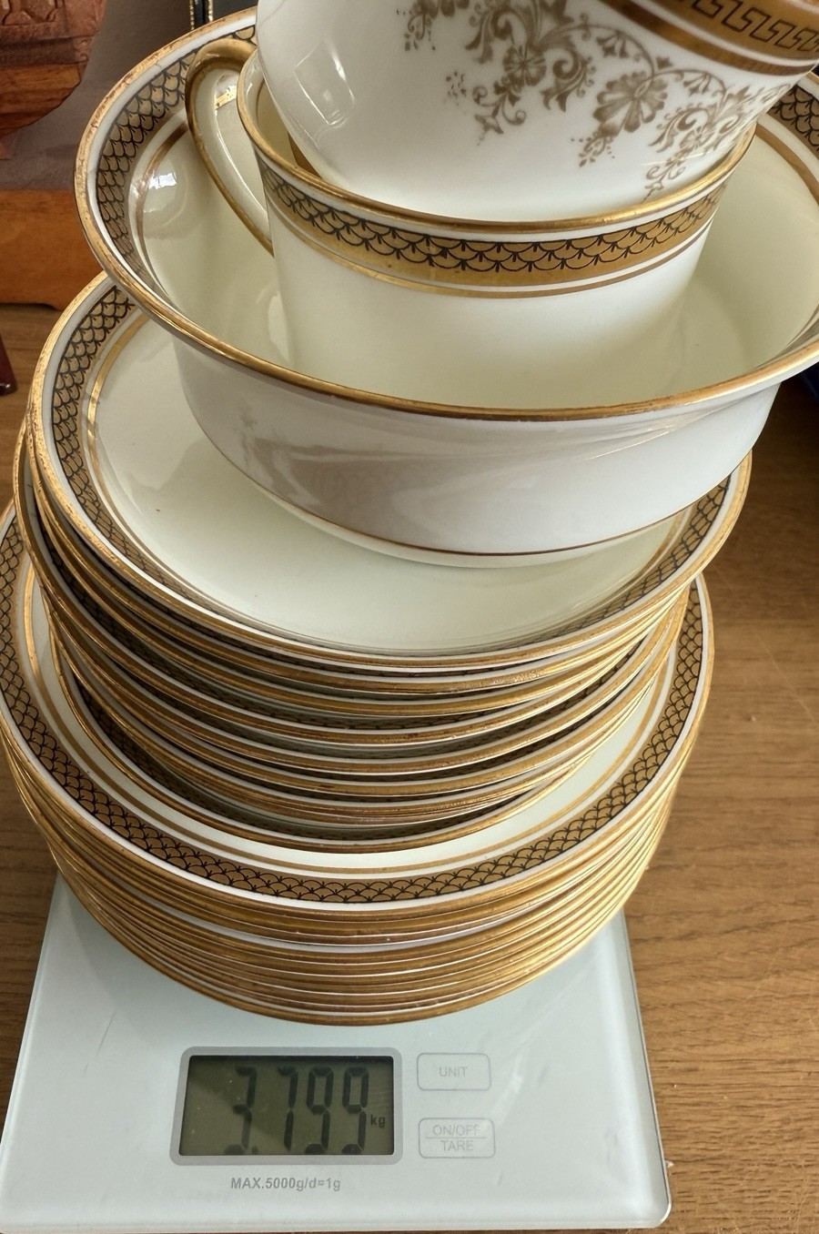 Stunning Antique Cauldon & Aynsley 27pc Tea Set c.1910 | Edwardian Gilt & Black23