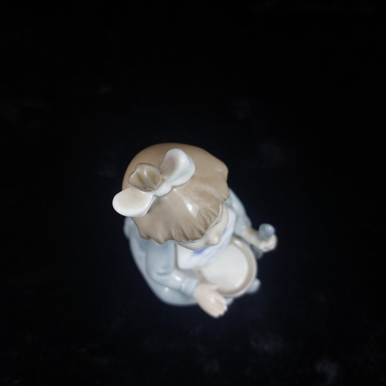 NAO Lladro"Soup by Time" Figurine Baby Girl w Spoon & Bowl kidsroom decor Lladró6