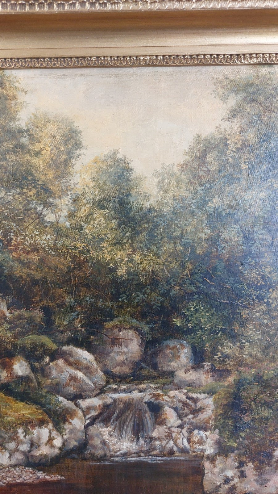 Andrew Welch oil RCA painting gold Framed Welsh Landscape 29"x25" Oil on Canvas5