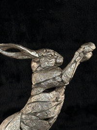 Thumbnail for Edge Sculpture Metallic Boxing Hare Statue by Andrew Hull Metal Finish 13