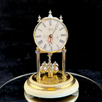 Thumbnail for Stunning Hermle Anniversary Quartz Gold color Clock made in Germany Collectable6