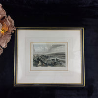 Thumbnail for 19th Century Steel Engraving by J.D. Harding & W. Finden Berwick Bridge Framed2