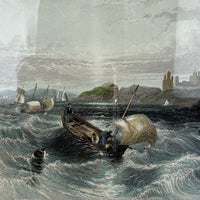 Thumbnail for Pair Antique c.1830s Thomas Allom Engravings pr Bamborough & Holy Island Castle.13