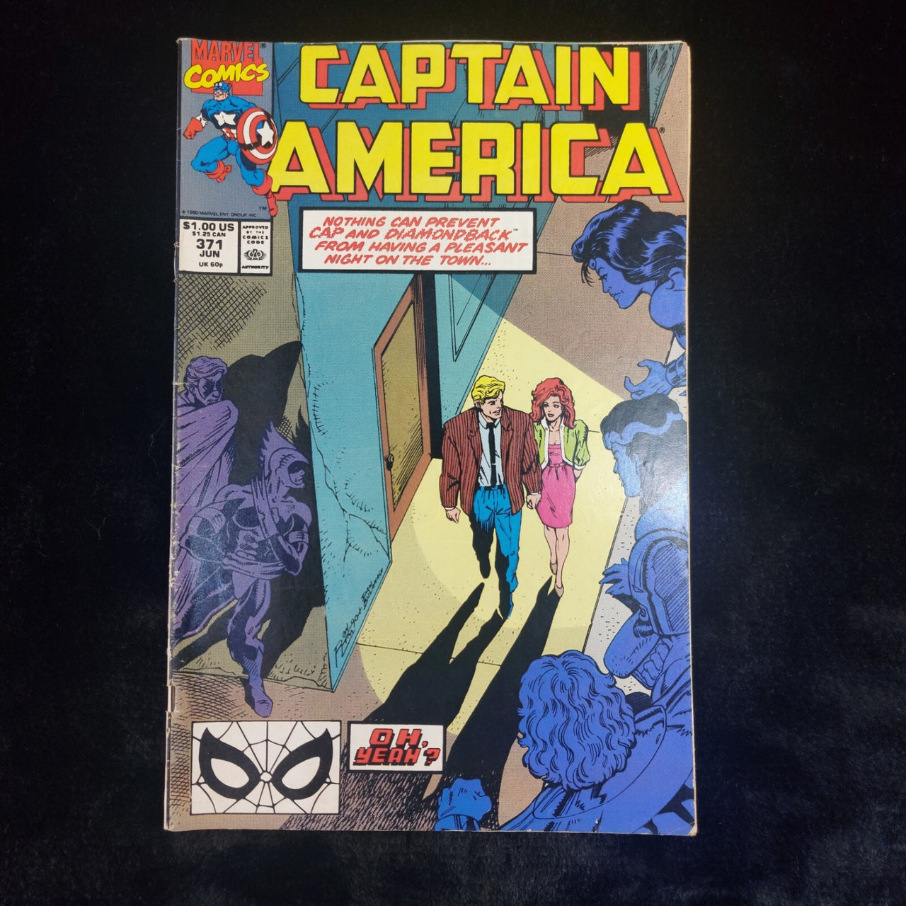 Marvel Captain Comics America #371 1990 Vintage Comic Book rare0