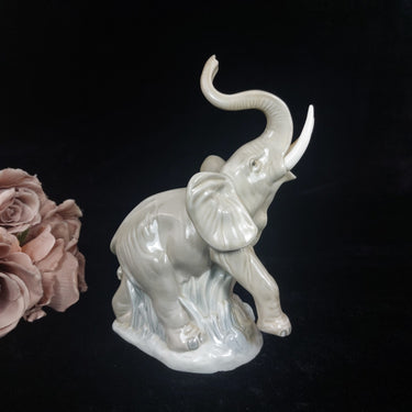 Rare NAO by Lladro Elephant Figurine 1977 Porcelain Glazed Statue bookcase decor1