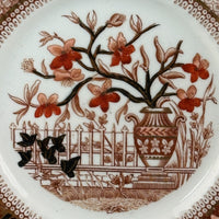 Thumbnail for Bradford China Fenton Tea Trio Red Floral Gilt Antique Cup Saucer Plate deco Set4
