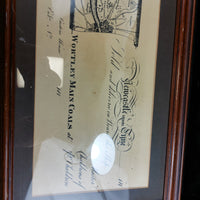 Thumbnail for Antique 1800's Wortley Main Coals Shipping Document Artifact Framed Historical3