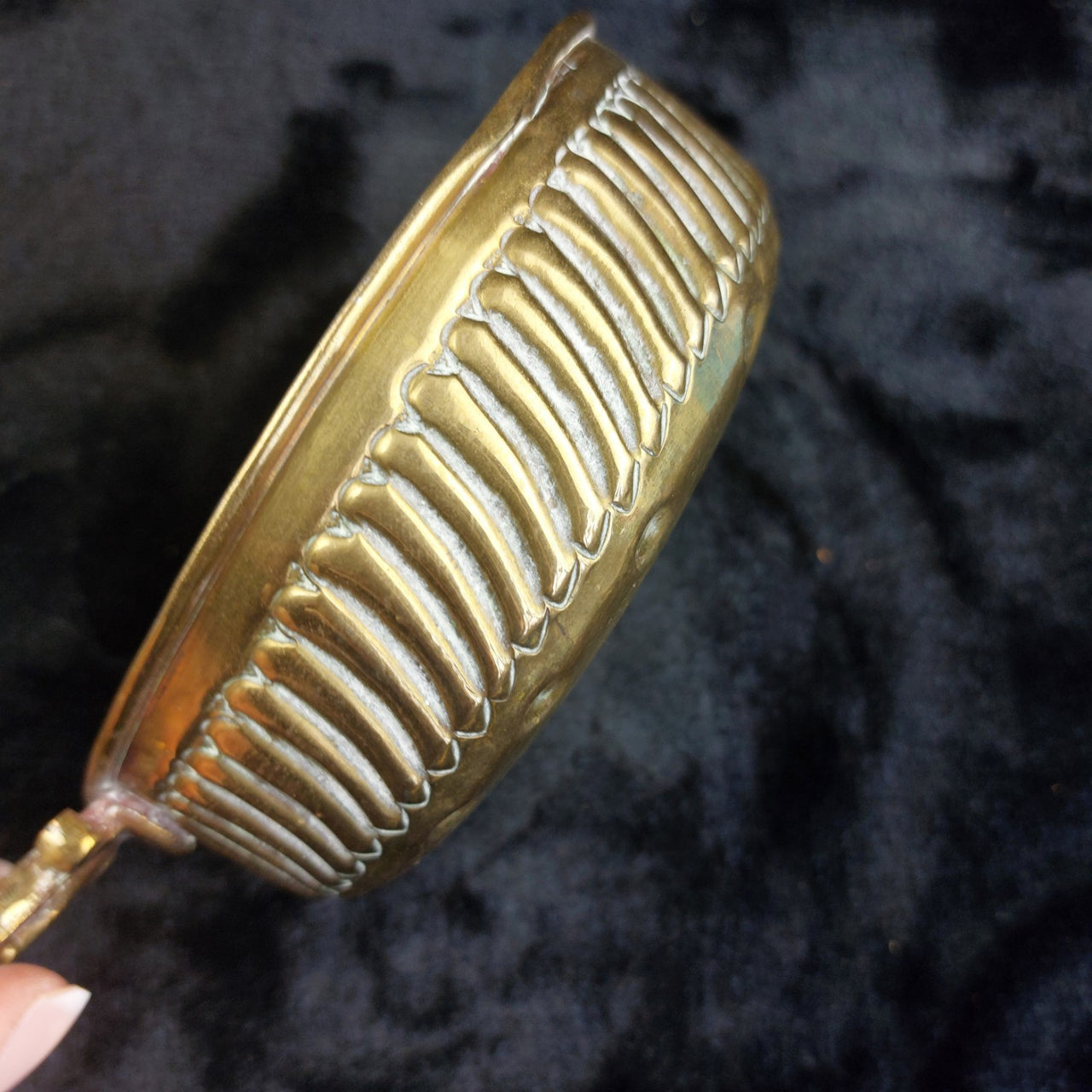 French Brass Wine Tester Good Worn Condition 5" Diameter Vintage Tasting Cup6