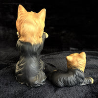 Thumbnail for AHH Terrier Yorkshire Dog Figurine Pair Porcelain Yorkie bookshelf Figurines dec8