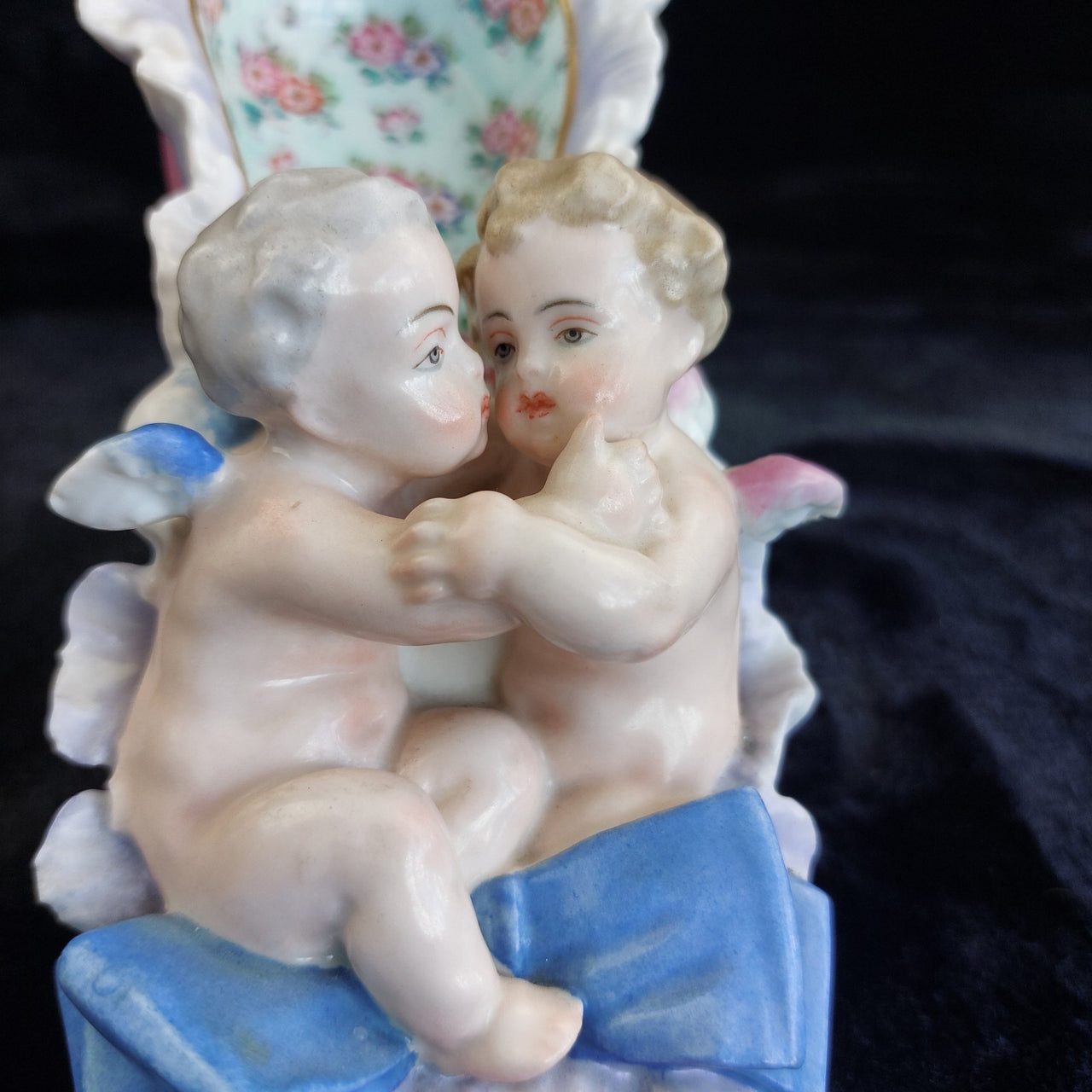 Antique Dresden / Meissen Porcelain High Heel Shoe Figurine With Cherubs Germany7