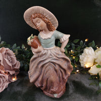 Thumbnail for Pons Collection Ceramic Handcrafted GirlFigurine with Flowers -Chip Flower Spain8