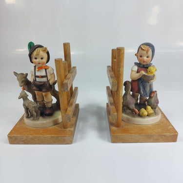 Goebel Hummel HUM 250 A&B Bookends Goat Herder & Feeding Time    1960s0