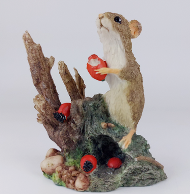 Crown Staffordshire Fine Art -, Collectible Hand Painted Mouse Figurine Resin0
